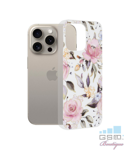 Husa Marble Series Chloe White Apple iPhone 15 Pro Max
