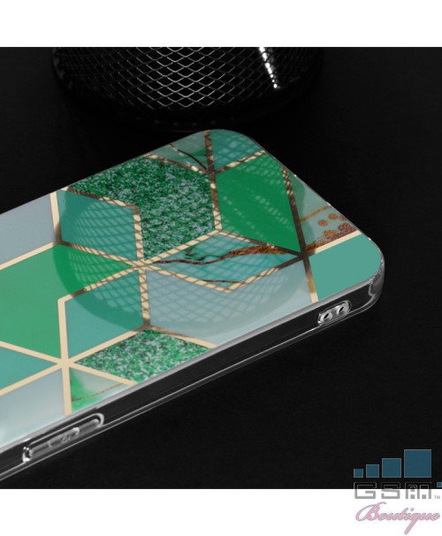 Husa Marble Series Green Hex Apple iPhone 15 Pro