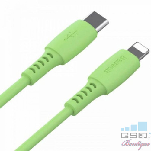 Baseus Cablu Colourful Lightning la Type-C Green