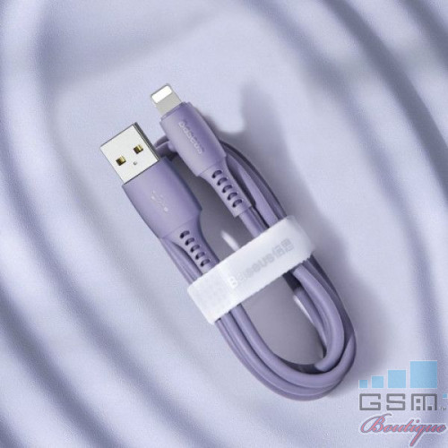 Baseus Cablu Colourful Lightning Purple (1,2m, 18W)