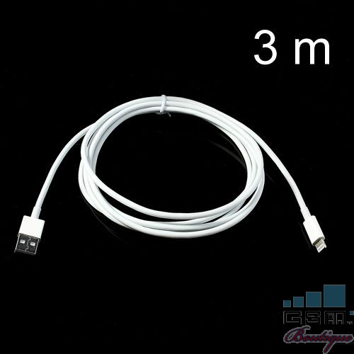 Cablu 3 Metri Lightning 8Pin La USB Data Si Incarcare iPhone 11 Alb