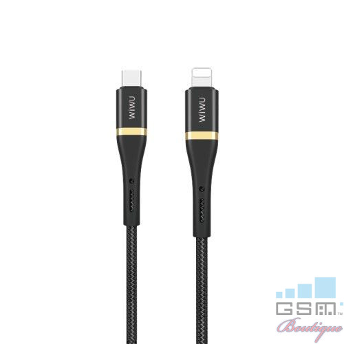 Cablu Date Si Incarcare USB Type C - Lightning 1,2m Negru
