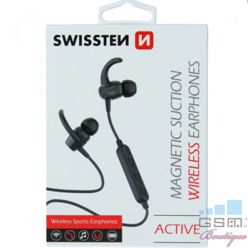 Casti Wireless Bluetooth Cu Microfon Samsung iPhone Allview Huawei LG Asus Negre