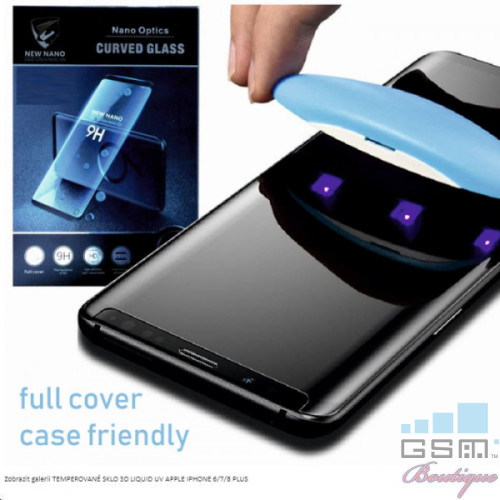 Folie Sticla iPhone 6 Plus / 7 Plus / 8 Plus Protectie Display Cu Adeziv UV