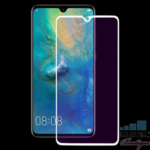 Geam Protectie Display Huawei Mate 20 Acoperire Completa 6D Alb