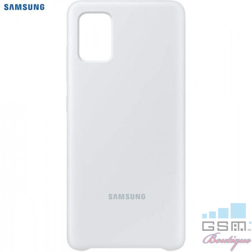 Husa de protectie Samsung Silicone Cover Galaxy A51, silicon, White