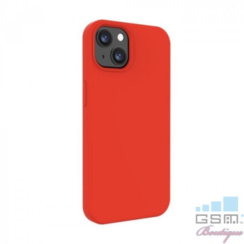Husa iPhone 13 Lemontti Liquid Silicon Red