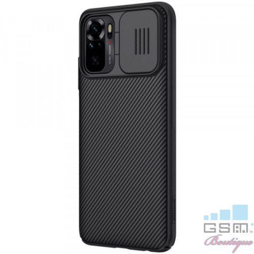 Husa Telefon NILLKIN Xiaomi Redmi Note 10 / Note 10S Dura Cu Protectie Camera Neagra