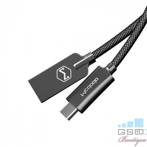 Mcdodo Cablu Knight Type-C Black (1.5m, QC4.0, impletitura nylon)