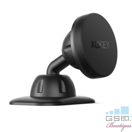 Suport magnetic pentru telefon Aukey HD-C13, negru, montare pe bordul masinii