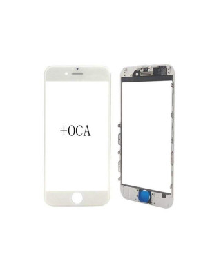 Geam cu Rama + OCA Apple Iphone 6 Plus Alb