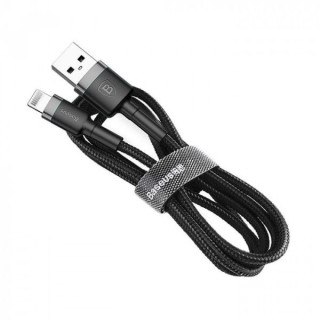 Baseus Cablu Cafule Series USB la Lightning Gray & Black