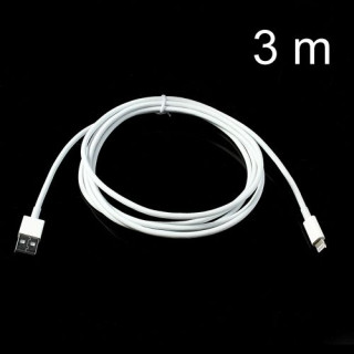 Cablu 3 Metri Lightning 8Pin La USB Data Si Incarcare iPhone 11 Alb