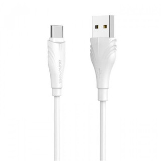 Cablu Date si Incarcare USB la USB Type-C Borofone Optimal BX18, 2 m, Alb