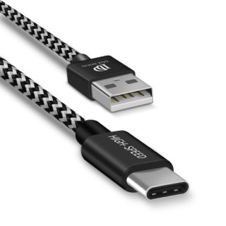 Cablu Date Si Incarcare USB Type C 2m Dux Ducis Textil Negru
