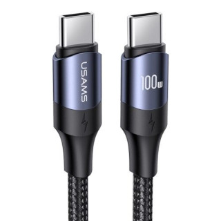 Cablu Date Si Incarcare USB Type C - USB Type C USAMS 100W 2m Negru