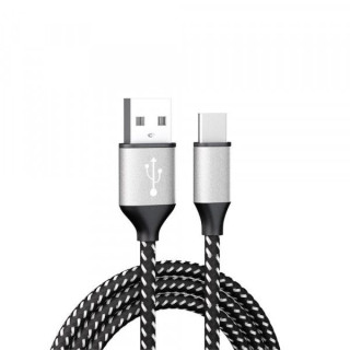 Cablu de incarcare si transfer date USB C, incarcare rapida max 18W, 1m, Argintiu