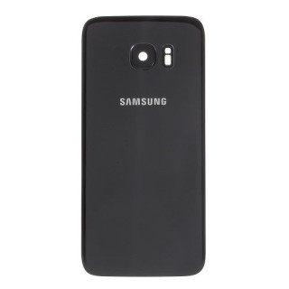 Capac Baterie Spate Samsung Galaxy S7 edge G935 Cu Ornament Camera Si Adeziv Sticker Negru