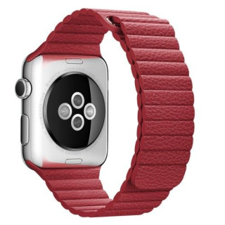 Curea Apple Watch Series /5/4 44mm / Series 3 2 1 Watch 42mm Piele Ecologica Magnetica Rosie