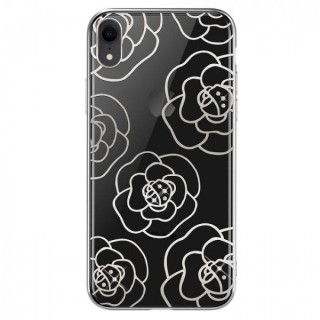 Devia Carcasa Camellia iPhone XR Silver (cu cristale, electroplacat, protectie 360°)