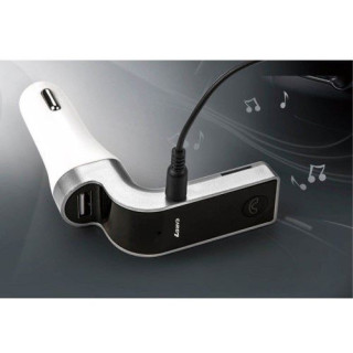 Incarcator Auto iPhone Samsung Huawei Univesal Cu Modulator FM Bluetooth G7 Argintiu