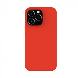 Lemontti Husa Liquid Silicon iPhone 13 Pro Red (protectie 360°, material fin, captusit cu microfibra)