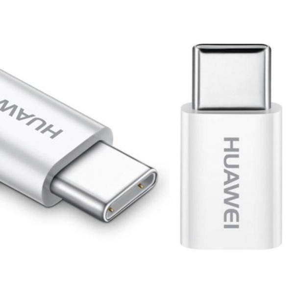 Adaptor Date si Incarcare microUSB - USB-C Huawei AP52, Alb 4071259