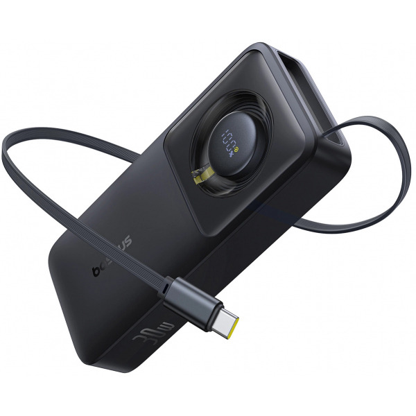 Baterie Externa Baseus OS Free2Pull, 10000mAh, 30W, PD, 2 x USB-C, Neagra P10073701123-00