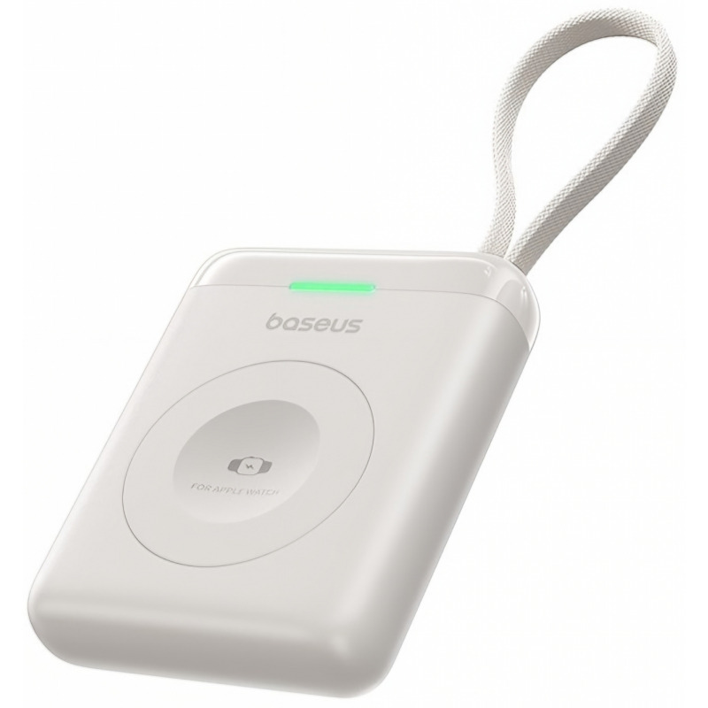 Baterie Externa Wireless Baseus EnerFill FW11 pentru Apple Watch Series, 1640mAh, 5W, 1 x QI, Alba E0205302