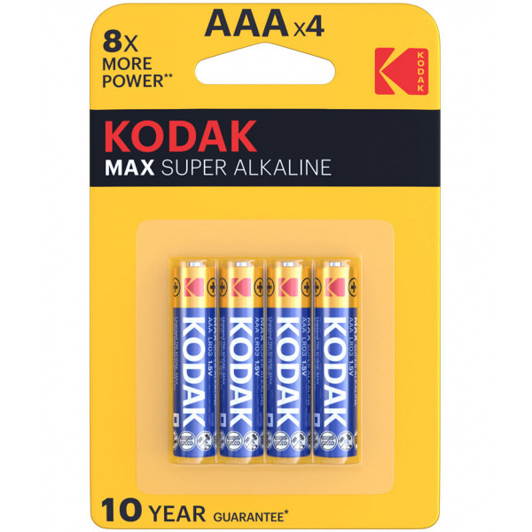 Baterie Kodak Max Super, AAA / LR3, Set 4 bucati
