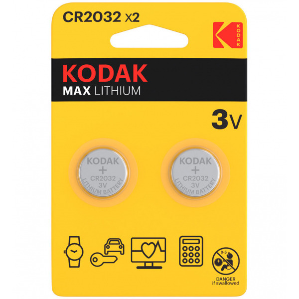 Baterie Kodak Max, CR2032, Set 2 bucati