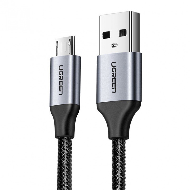 Cablu Date si Incarcare USB-A - microUSB UGREEN, 18W, 2m, Negru