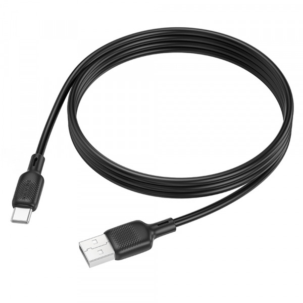 Cablu Date si Incarcare USB-A - USB-C Borofone BX113 Lenny, 18W, 1m, Negru