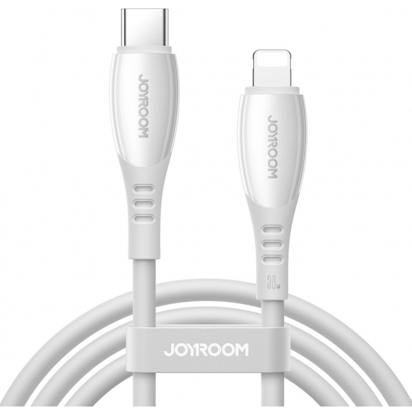 Cablu Date si Incarcare USB-C - Lightning Joyroom S-A59 Vibrant, 30W, 1.2m, Alb