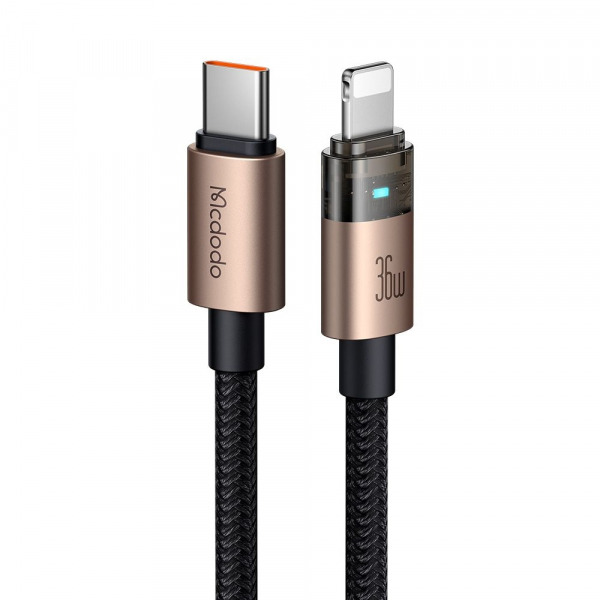 Cablu Date si Incarcare USB-C - Lightning McDodo CA-6941, 36W, 1.2m, Auriu