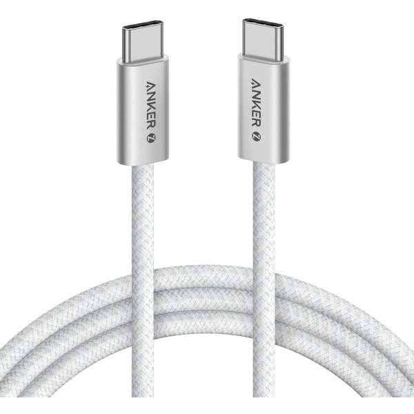 Cablu Date si Incarcare USB-C - USB-C Anker Zolo, 240W, 1m, Alb A8060H21