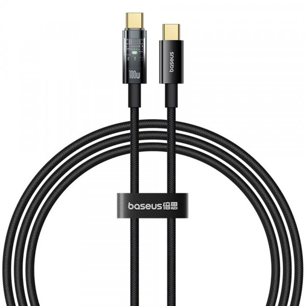 Cablu Date si Incarcare USB-C - USB-C Baseus Explorer, 100W, 2m, Negru P10319704111-00