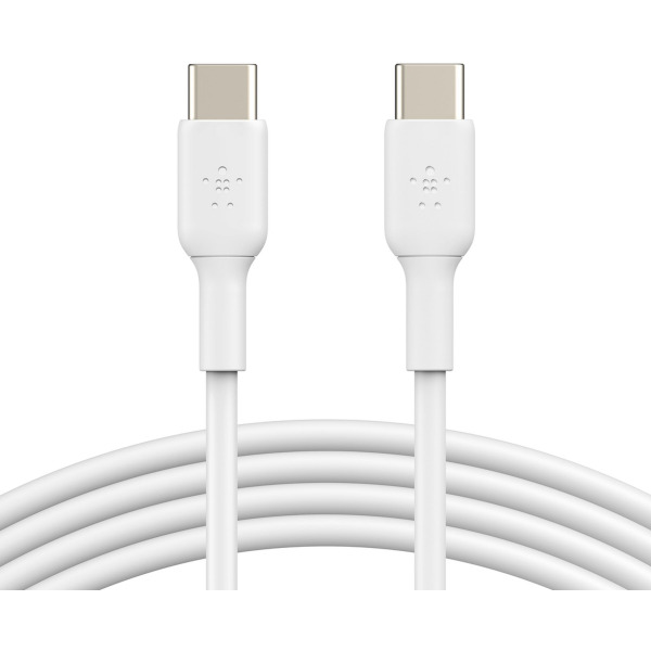 Cablu Date si Incarcare USB-C - USB-C Belkin BoostCharge, 60W, 2m, Alb CAB003bt2MWH