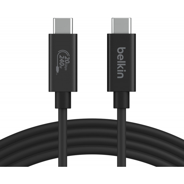 Cablu Date si Incarcare USB-C - USB-C Belkin Connect, 240W, 2m, Negru INZ004bt2MBK