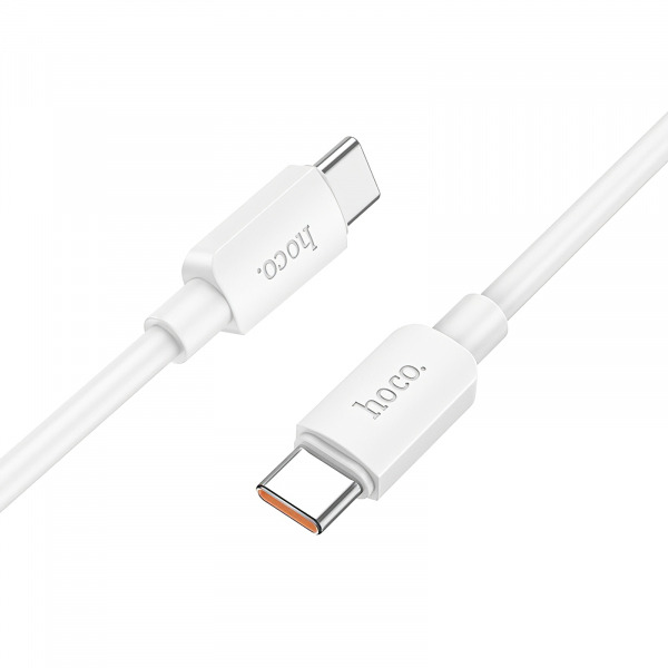 Cablu Date si Incarcare USB-C - USB-C HOCO X96, 100W, 1m, Alb