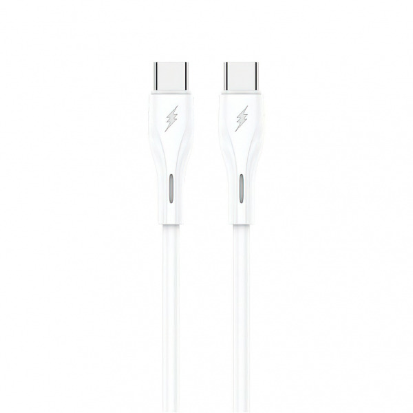 Cablu Date si Incarcare USB-C - USB-C Sendem M36C, 66W, 1m, Alb