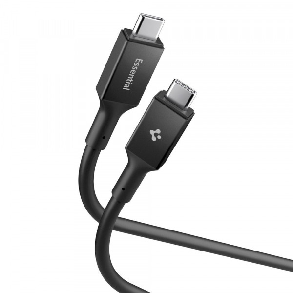 Cablu Date si Incarcare USB-C - USB-C Spigen EB24015CC, 240W, 1.5m, Negru ACA10423
