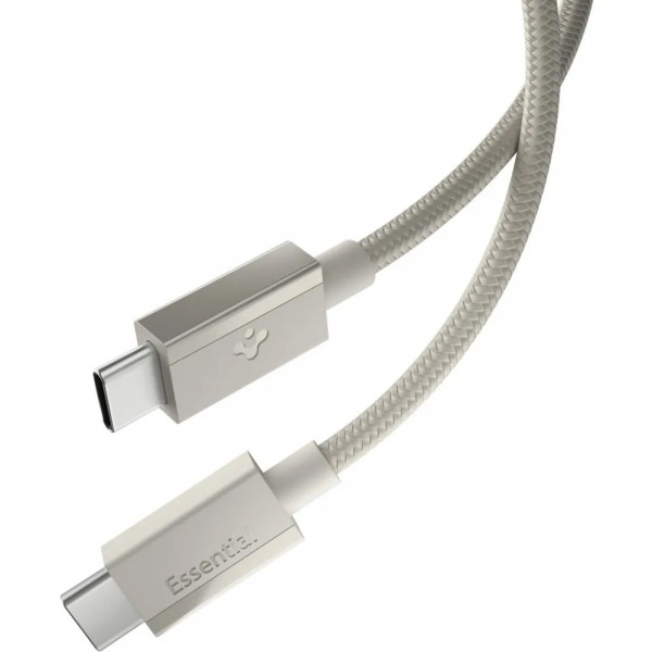 Cablu Date si Incarcare USB-C - USB-C Spigen EB6015CC, 60W, 1.5m, Gri Titan ACA10419