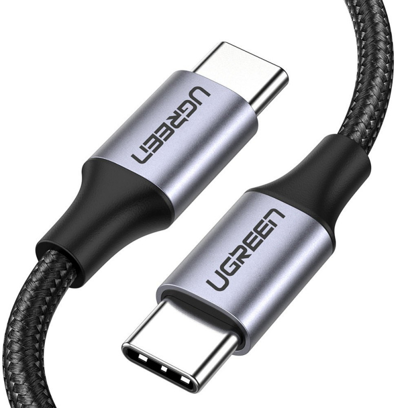 Cablu Date si Incarcare USB-C - USB-C UGREEN US261, 60W, 1m, Gri