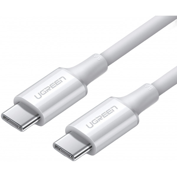 Cablu Date si Incarcare USB-C - USB-C UGREEN US300, 100W, 2m, Alb