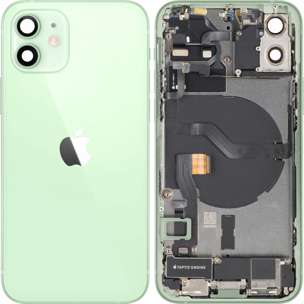 Capac Baterie Apple iPhone 12, Cu Carcasa Mijloc, Full Parts, Verde, Swap Premium