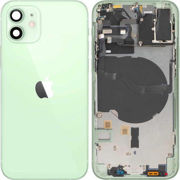 Capac Baterie Apple iPhone 12, Cu Carcasa Mijloc, Verde, Swap Premium
