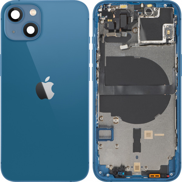Capac Baterie Apple iPhone 13, Cu Carcasa Mijloc, Albastru, Swap Premium