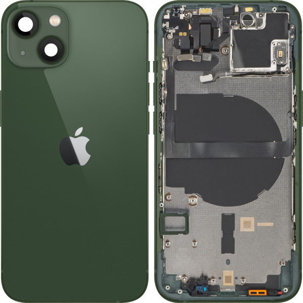 Capac Baterie Apple iPhone 13, Cu Carcasa Mijloc, Verde, Swap Premium