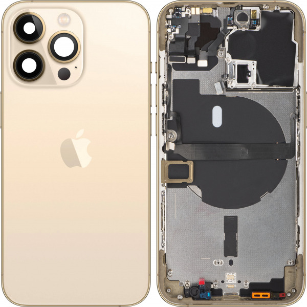 Capac Baterie Apple iPhone 13 Pro, Cu Carcasa Mijloc, Auriu, Swap Premium